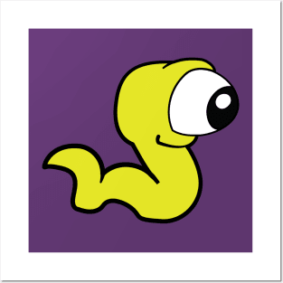 Big-Eyed Yellow Worm Posters and Art